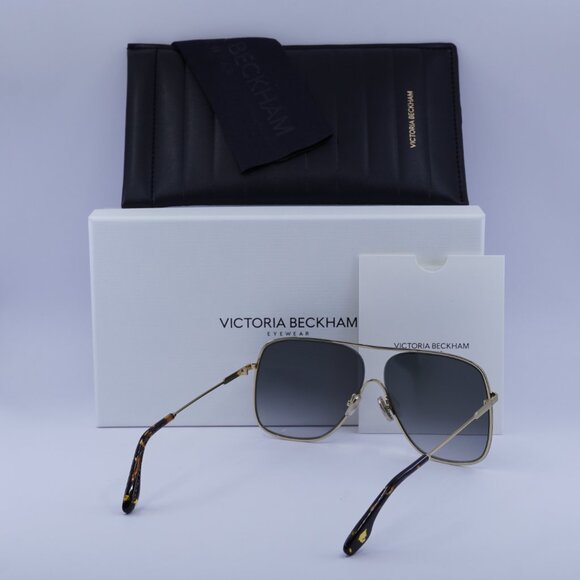 Victoria Beckham VB132S 701 Aviator Sunglasses – Gold/Smoke Gradient - Picture 10 of 10